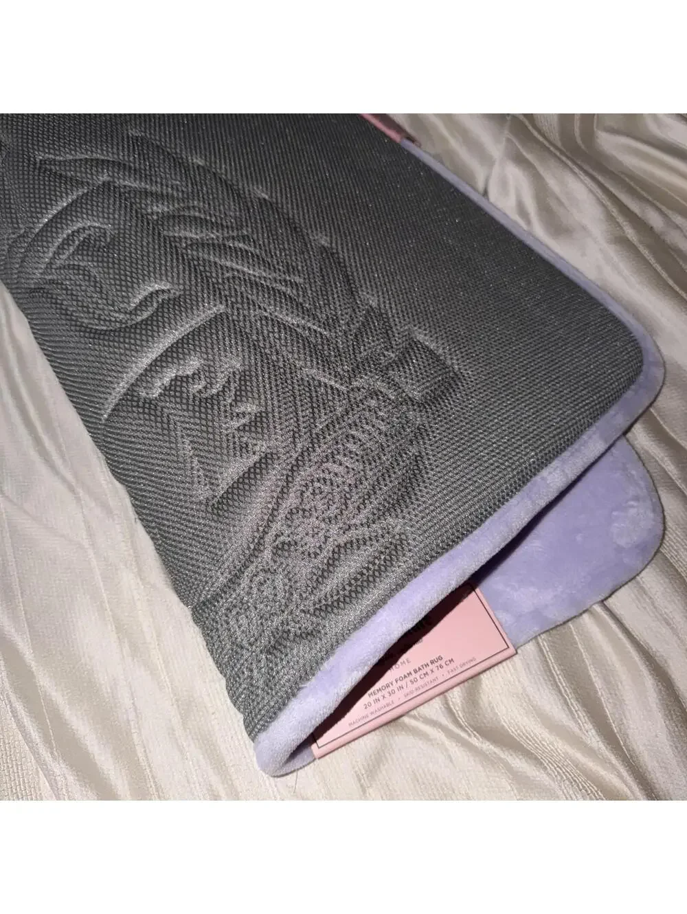 Juicy Couture Memory Foam Bath Mat lavender